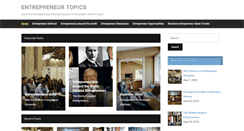 Desktop Screenshot of entrepreneurtopics.com