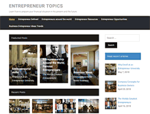 Tablet Screenshot of entrepreneurtopics.com